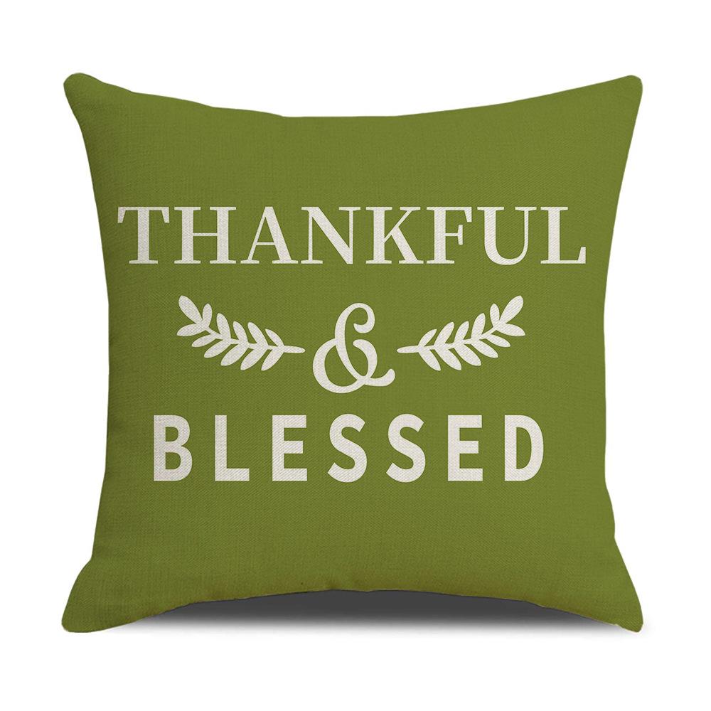 Colorful English Letters Autumn Linen Pillow Covers Home Furnishings Modern Simple Sofa Cushions
