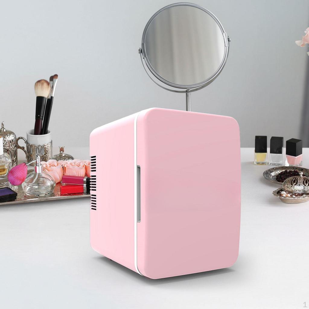 4L Minikjøleskap Flerbruks Drikkekjøleskap Kjøler for Dykkere Soverom Bobiler rosa