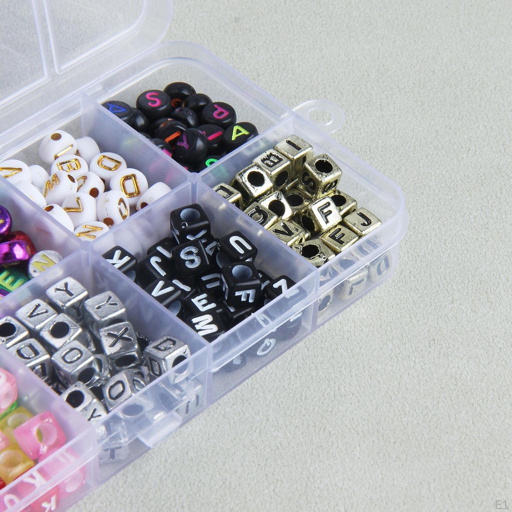 Spacer Beads Letter Boys Girls Crafts 2M Cable Loose Kids Set for Keychain