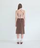 Pisis String Belted Corduroy Skirt_Brown
