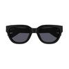 GUCCI Gg Logo Irregular Cat Eye Sunglasses Unisex Couple Black