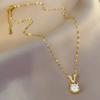 Sztuczne Kamienie Szlachetne Nie Blakną Kolor Wisiorek Litera V Naszyjniki ze Stali Tytanowej Dla Kobiet Złoty Łańcuszek na Szyję Biżuteria Prezent Dla Dziewczyny