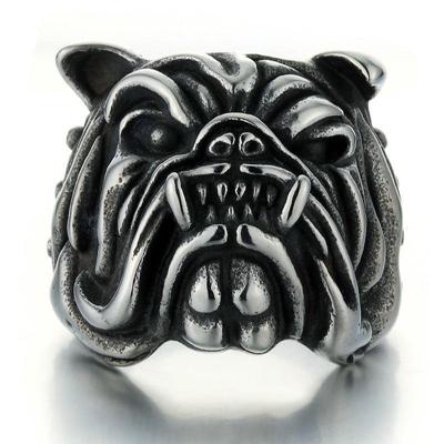 316L prsten z nerezové oceli Bulldog Prsten Vintage pánské módní doplňky