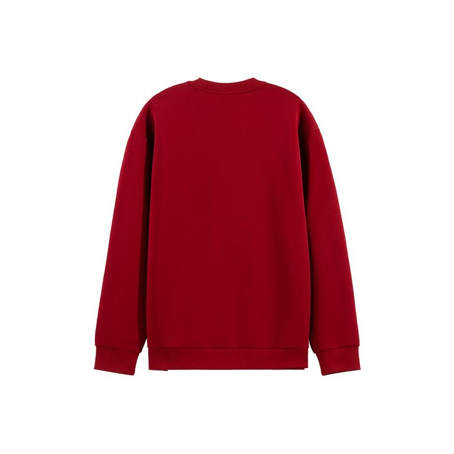 Li-Ning Casual Simple Versatile Round Neck Letter Print Loose Comfortable Sweatshirt Unisex sweatshirt AWDVG85-4