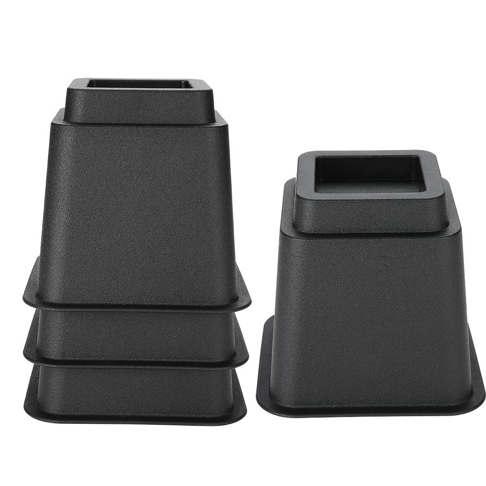 4Pcsset 5" Furniture Raisers Adjustable Bed Chair Riser Wide Feet Lift Stands