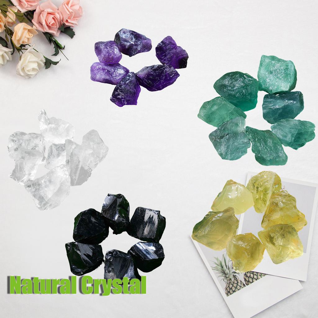 Naturkristall, Kristall-Aromastein, Diffusorstein, Kristall, Lila Kristall, Gelber Kristall, Grüner Fluorit, Naturkristallstein-Ornamente