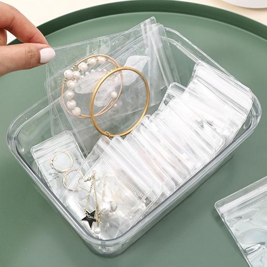 20 Pcs Jewelry Organizer Bags Transparent Anti Oxidation Store Earrings And Rings Dustproof Jewelry Package Bags Household Products