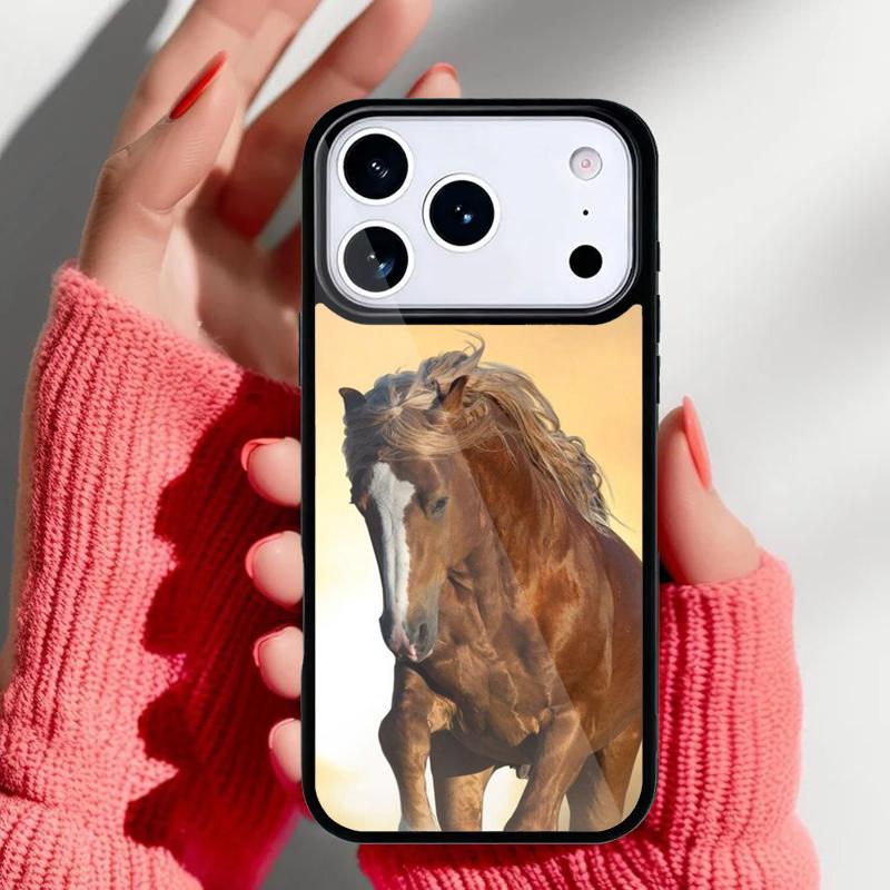 Horse Pony Pattern Phone Case for iPhone 17 16 15 14 13 Pro Max Back Cover for 12 11 Pro Coque