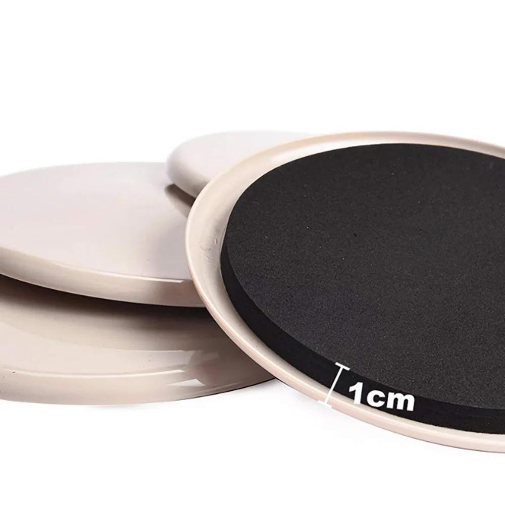 4Pcs Plastic Sliding Foot Pad Square/Round Furniture Leg Protection Pad Slide Wear-Resistant Floor Protection Foot Cover