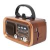 Retro Radio with   Spker Memory Card USB Playback Solar Battery Powered Rechargble Portable AM FM Radio for Outdoor Camping