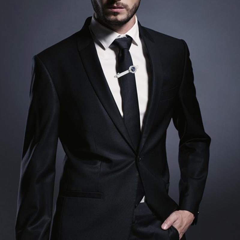 Pince à Cravate en Alliage pour Homme Mariage Cravate Cravate avec Strass Pince à Cravate pour Gentleman