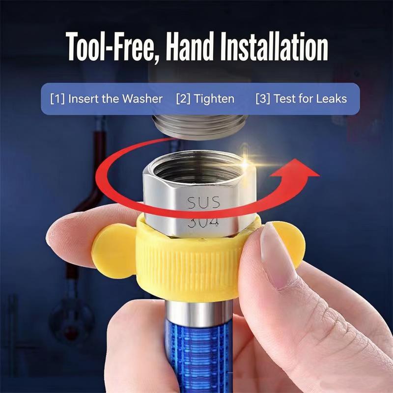 New 20-500CM 304 Stainless Steel Shower Head Hose Flexible Anti Scald Coated 1/2"plumbing Hose for Bathroom Toilet Accessories