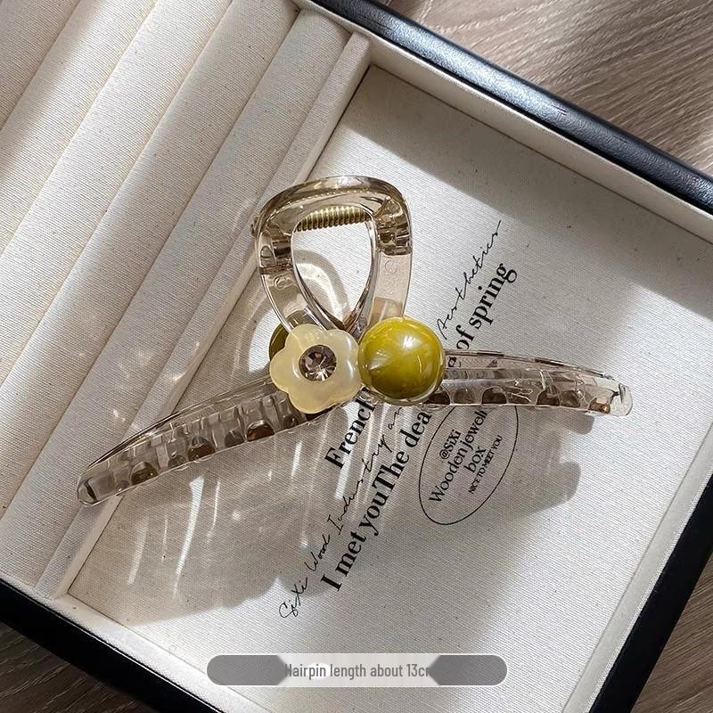 2024 Premium Jelly Flower Hair Clip: Large Grip for Thick Hair