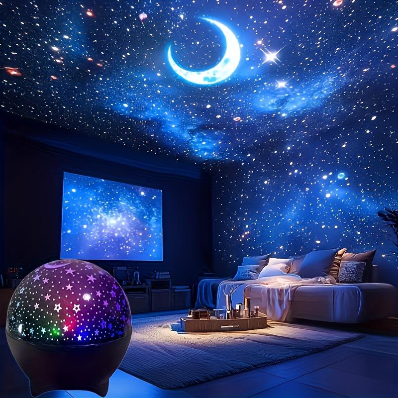 1 Pc Temu explosion starry sky dream projection light star moon atmosphere light northern lights water ripple star spin little magic ball