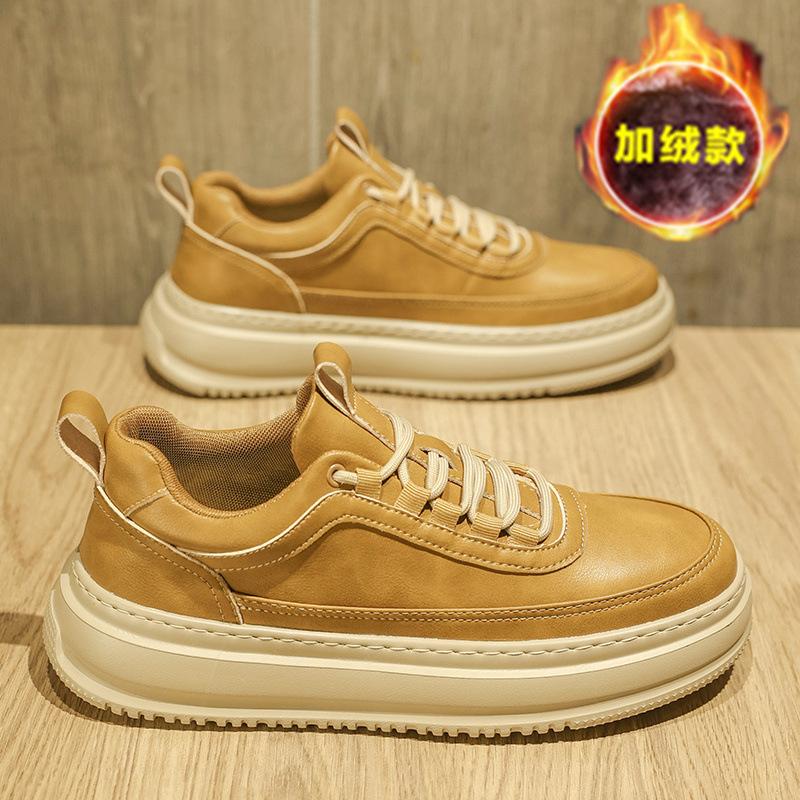 Autumn shoes lightweight soft sole comfortable casual board shoes autumn platform shoes winter high-end two cotton shoes