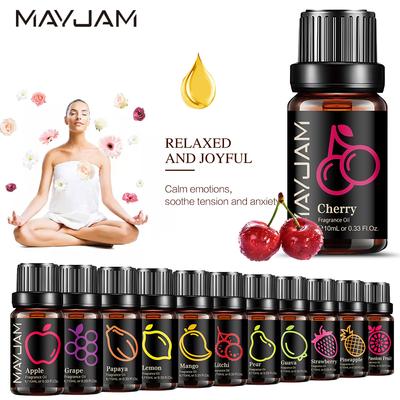 MAYJAM 10ml Fruit Essential Oils Cherry Strawberry Mango Fruit Oils for Humidifier Air Fresh Diffuser  DIY Fruit Perfume Skin & Hair Care