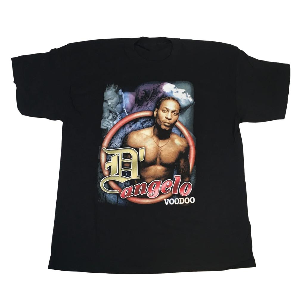 Винтажная музыкальная звезда D Angelo Вуду Подарок для фанатов Хлопок Черная футболка S-5XL BT590 Унисекс футболка M