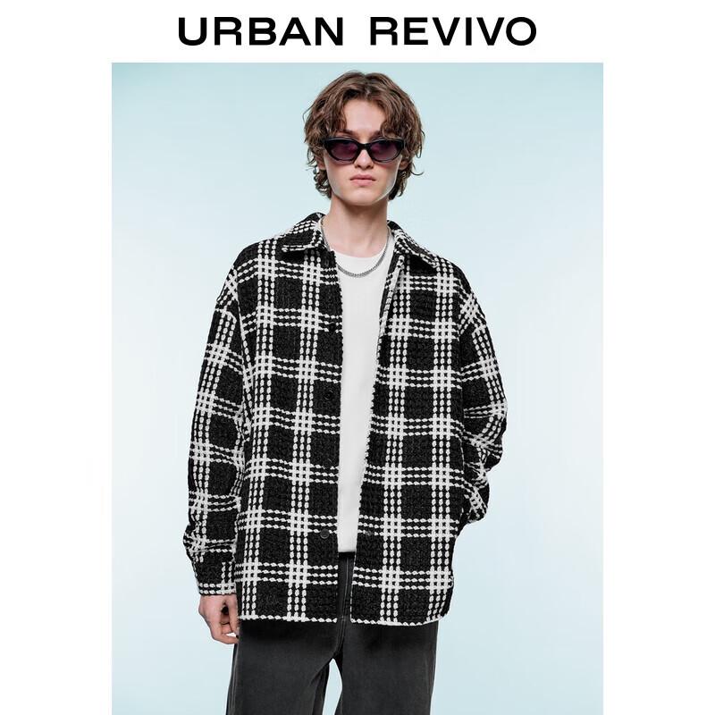 UR2025 Men s Loose Fit Plaid Winter Jacket M