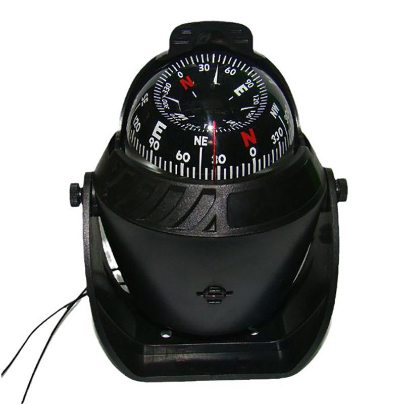 12V Marine Navigationskompass mit elektronischem LED-Licht, elektronischer See-Drehkompass für Marineboote