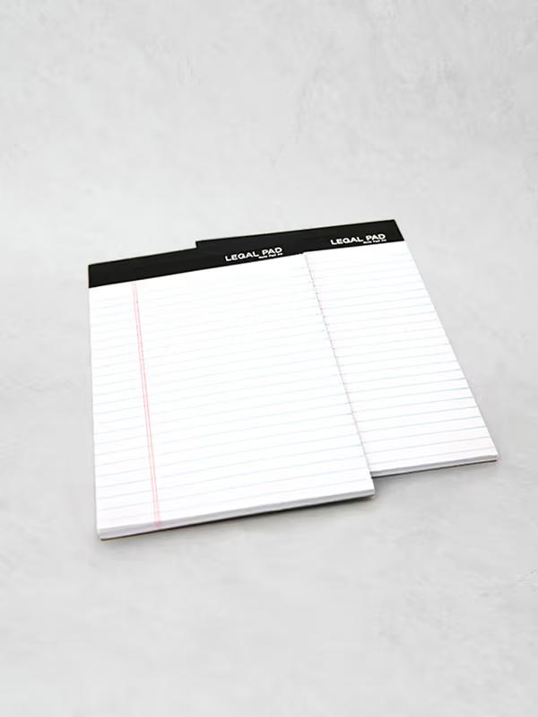 Classic A5 White Legal Pad - 2 Pack