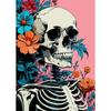 Vintage Floral Skeleton Skulls Pop Art Posters and Prints Canvas Painting Wall Picture for Living Room Home Decoration Cuadros