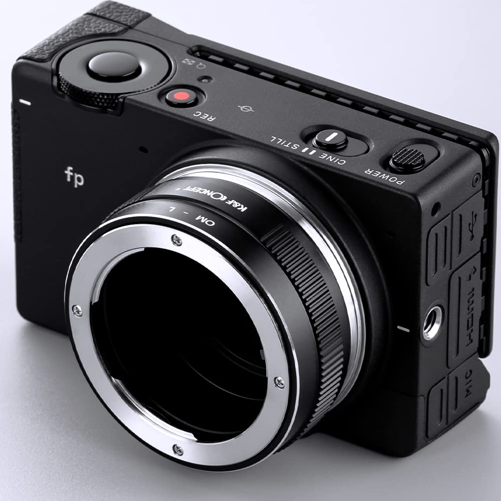 CONCEPT Objektivhalterungsadapter für Olympus SLR-Objektive an Leica manuellen Fokus K&F OM-L OM-Mount L-Mount Kameras,