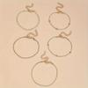 5pcs Retro Alloy Bead Bracelet Set Multilayer Bracelet Set New Box Chain Simple Fashion Bracelet