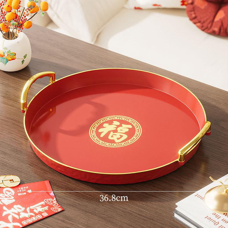 Red Wedding Tea and Candy Tray for Engagement Ceremony