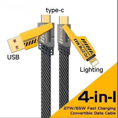 27W/65W Fast Charging USB To Type C Lighting Cable Fast Charger for iPhone Huawei Xiaomi PD Mobile Phone Cable USB Charger Cable Power Cables