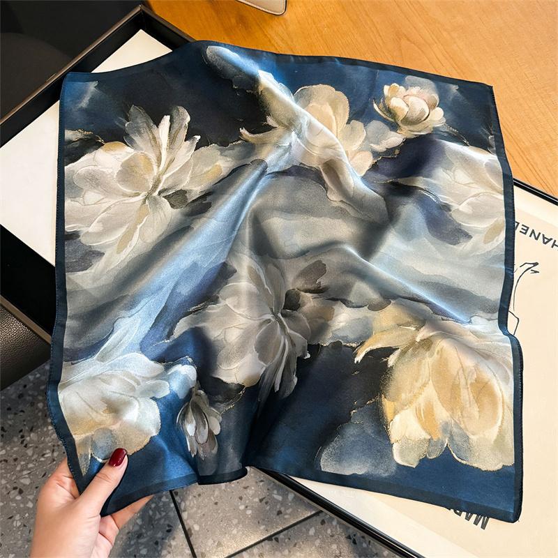 100 % Natürlicher Seiden-Maulbeerseide-Schal Damenmode Halstücher Büro-Dame Haar-Foulard Tuch Weibliches Bandana Schal Schals