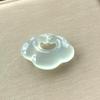 Ice Jade White Agate Auspicious Clouds Pendant with Blue Agate and Peaceful Cat Jade Necklace