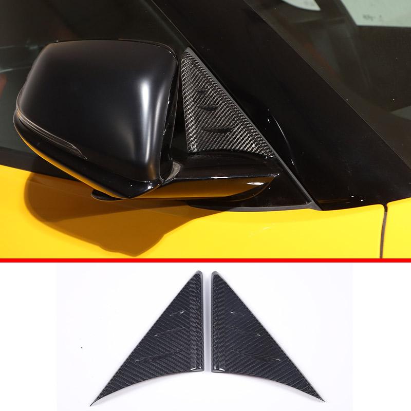 Real Carbon Fiber For Toyota Supra MK5 A90 2019-2025 Center Console Steering Wheel Interior Gear Decoration Mirror Trim Sticker