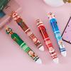 1Pc Cute Cartoon Capybara Multicolor Pen Plastic Creative Capybara Pen Ten-Color Colorful Brown Ten-Color Pen Office Holiday Gift Novelty Stationery T