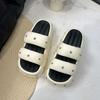 Increase Internet celebrity beach one word cool slippers 2025 summer and autumn new Internet celebrity thick bottom star slippers women wear