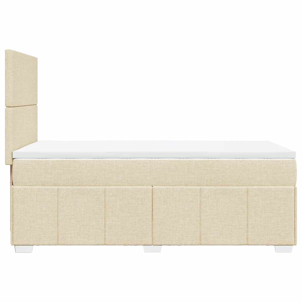 Vidaxl Continental Bed With Mattress, Cream, Fabric, 80X200 Cm