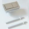 WK802C Toilet Rectangular Push Button for Dual-Flush Tank Replacement Parts Chrome