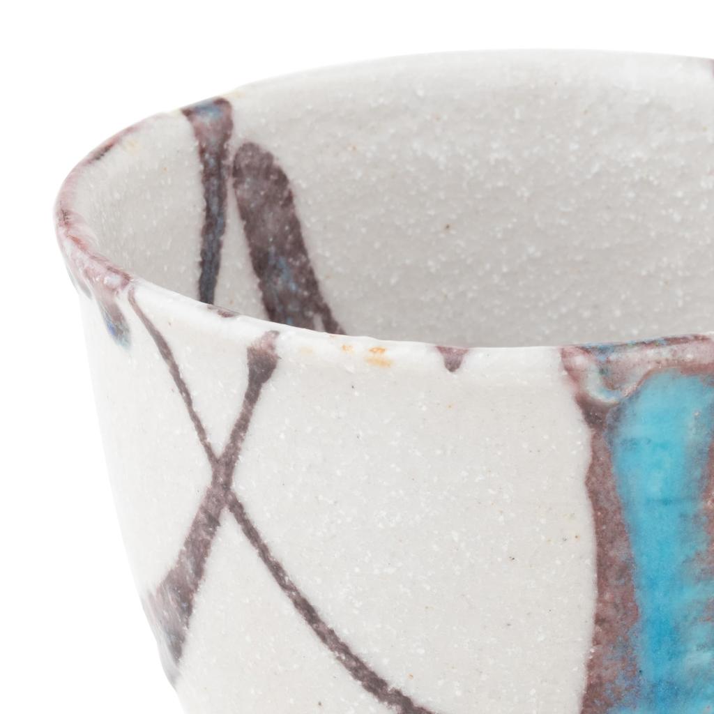 Marui Pottery Shigaraki Ware Hechimon Mug, Approx. 300ml Capacity, Glacier White, 3-4437
