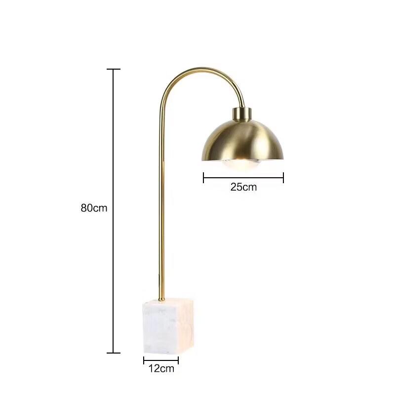 Copper & White Marble Desktop Food Warming Lamp