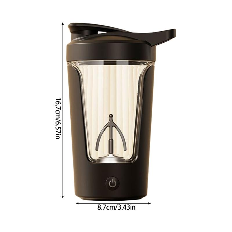 Taza Mezcladora Automática de 450ml Taza para Bebidas Antiderrames Batidora Casera Taza de Agua Giratoria Taza de Agitación Automática Taza para Café y Leche