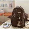 Schoolbag new schoolbag college students junior high school students girls lightweight simple ridge protection versatile large capacity backpack
