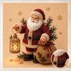 Pearl Painting Christmas Santa Claus Lantern Gift Bag Art Kit DIY Home Decor Painting