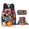 Classic Funny Fire Force season 3 3D Print 3pcs/Set pupil School Bags Laptop Daypack Backpack Inclined shoulder bag Pencil Case