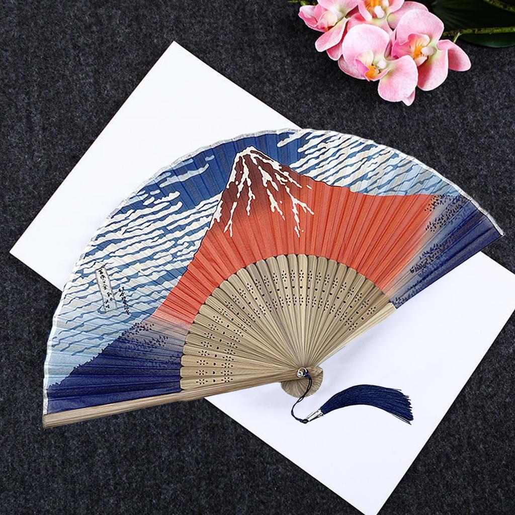 Silk Fan for Men and Lightweight Bamboo Silk Bamboo Craft Japanese Style Accessory Fan [YINKE] Women, Frame, High-Quality Fan, Fan, Fan, Stylish,