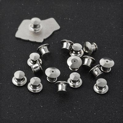 10 Pieces/pack Safety Brooches Lock Locking Clasp Metal Pins Back Button Buckle Bulk Pin Keepers Brooch Base Jewelry Accessories