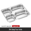 Shengjia 304 Stainless Steel Square Divided Dinner Tray