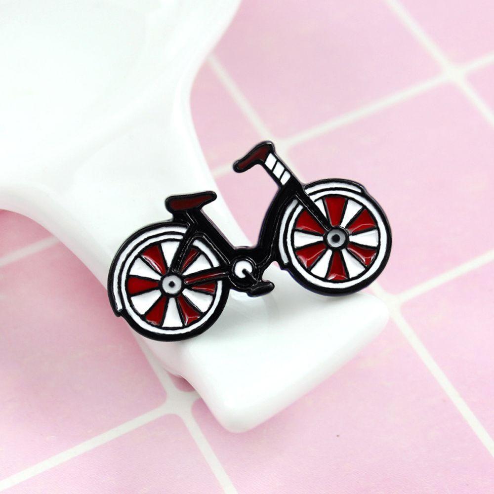 Jewelry Unisex Enamel Pin Cyclists Badges Bike Brooch I Love My Red Bicycle Pin Sports Lapel Pins