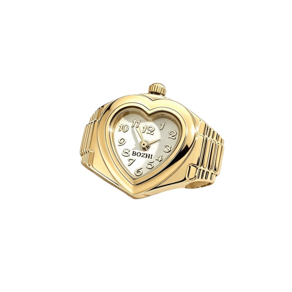 Heart Shaped Ring Watch Adjustable Elastic Strap Fashion Accessories Ring Fashion Accessories
