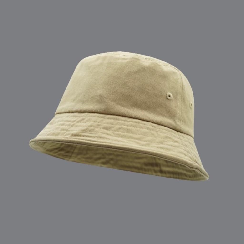 Tooling wind camping washed solid color bucket hat men versatile face covering hip hop street hat retro basin hat