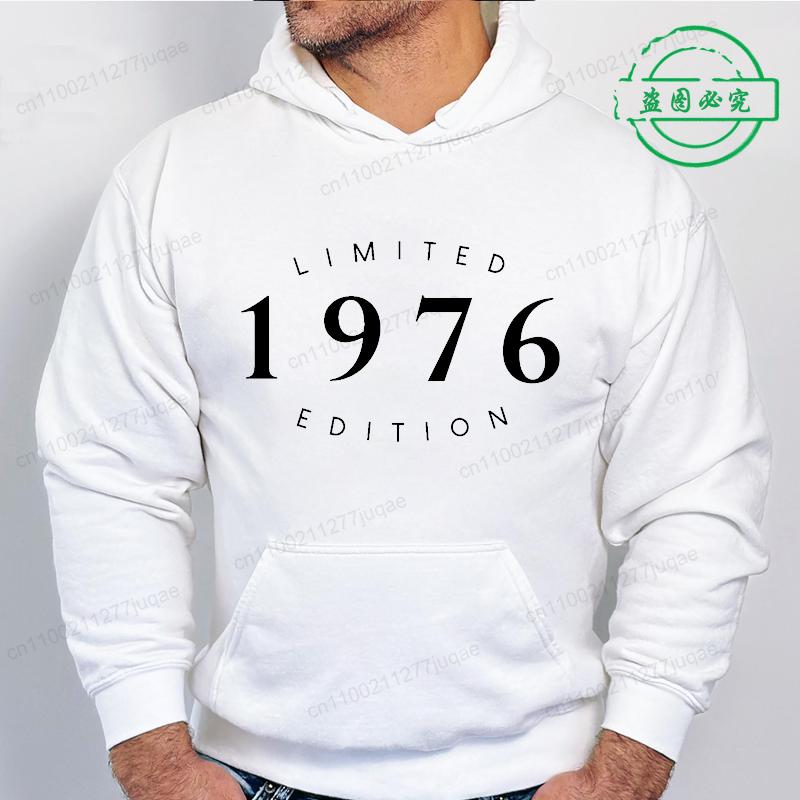New Fashion Hoodies Sweatshirt Winter Autumn Casual Hoodies Vintage EST Birthday Limited Edition 50th 1976 Sweatshirts