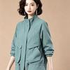 EST+II Women's Retro Utility Drawstring Stand-Collar Jacket